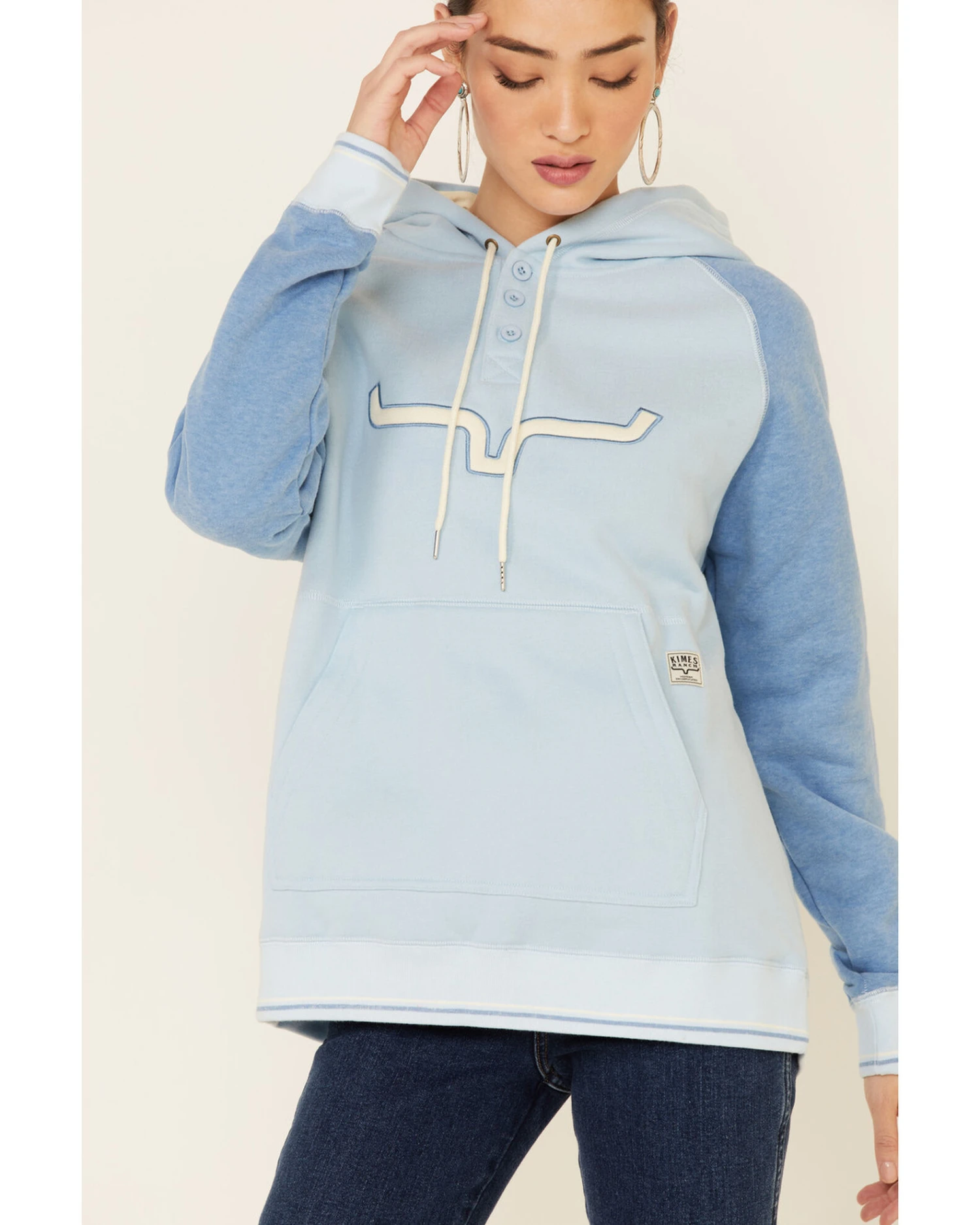 Kimes Ranch Women's Ash Grey Amigo Logo Hoodie - Image 4