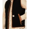 Carhartt Men's Black Relaxed Fit Zip-Front Fleece Vest