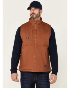 Ariat Men's Rebar Duracanvas Zip-Front Sherpa Work Vest