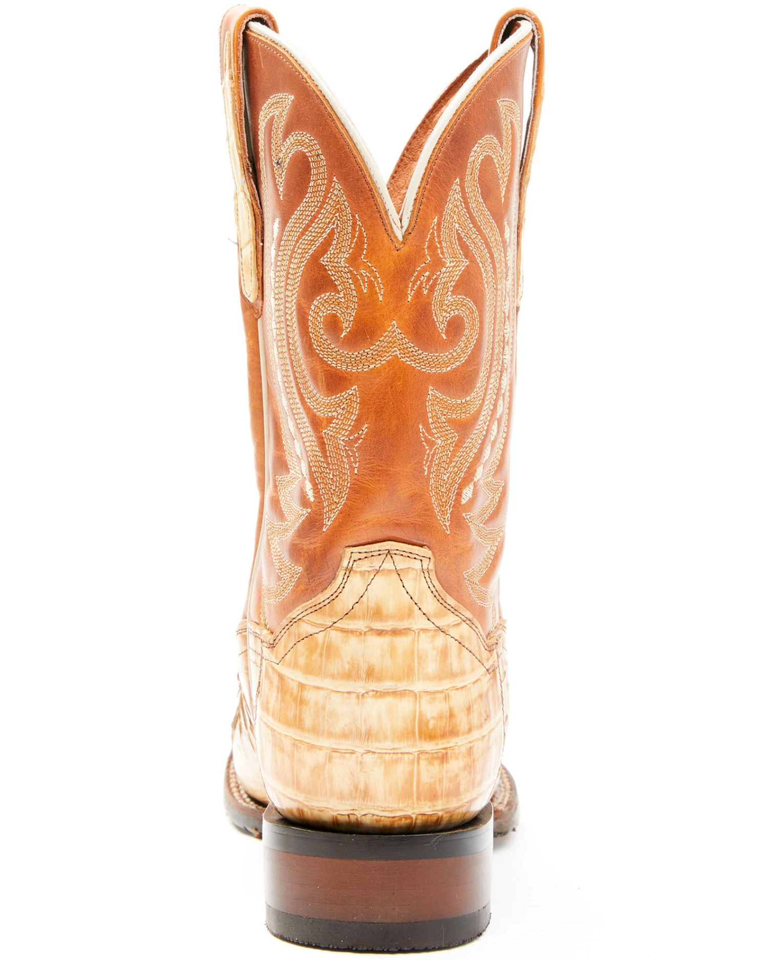 Dan Post Men's Tan Caiman Belly Western Boots - Broad Square Toe - Image 2