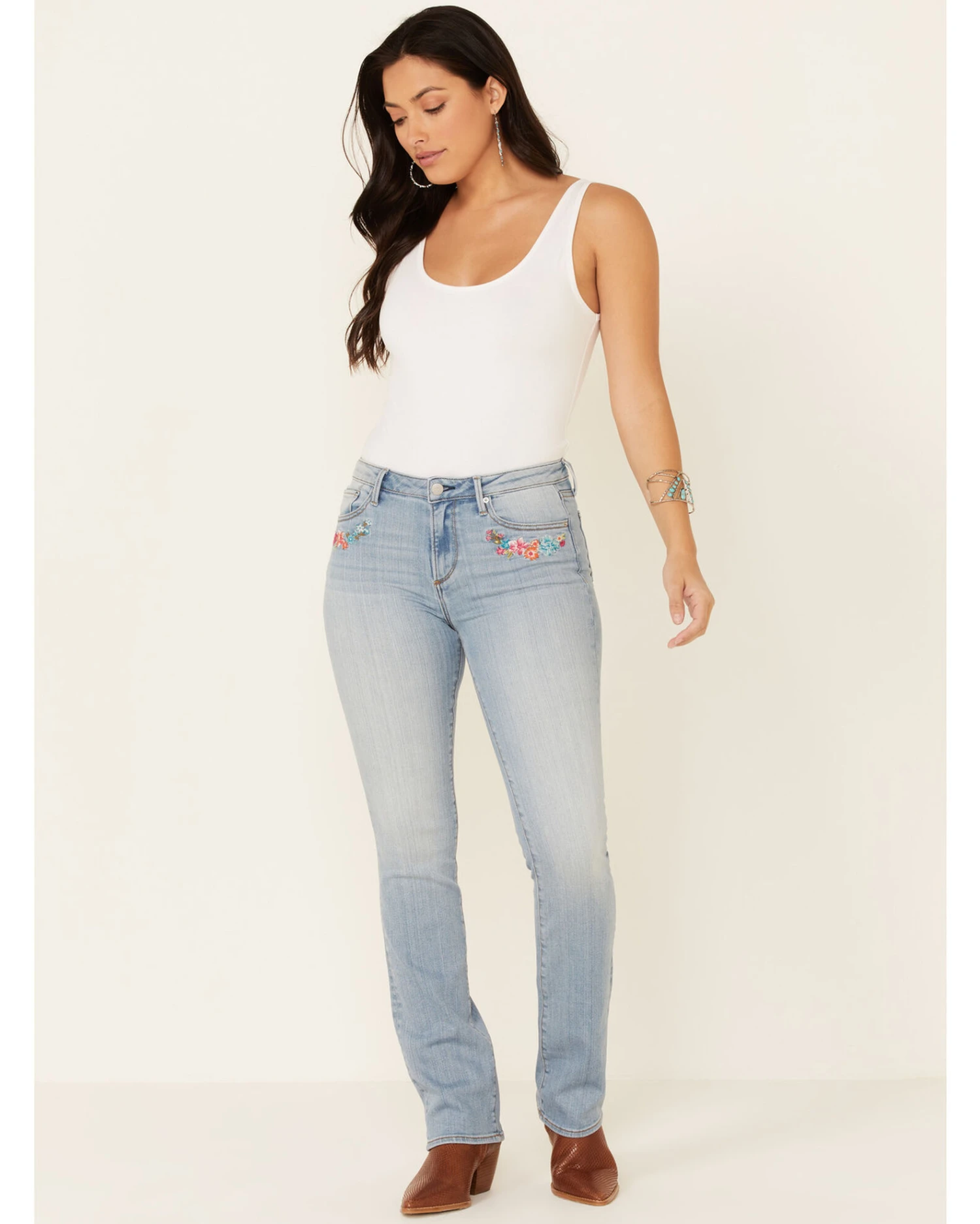 Driftwood Women's Flower Power Flare Leg Jeans - Image 2