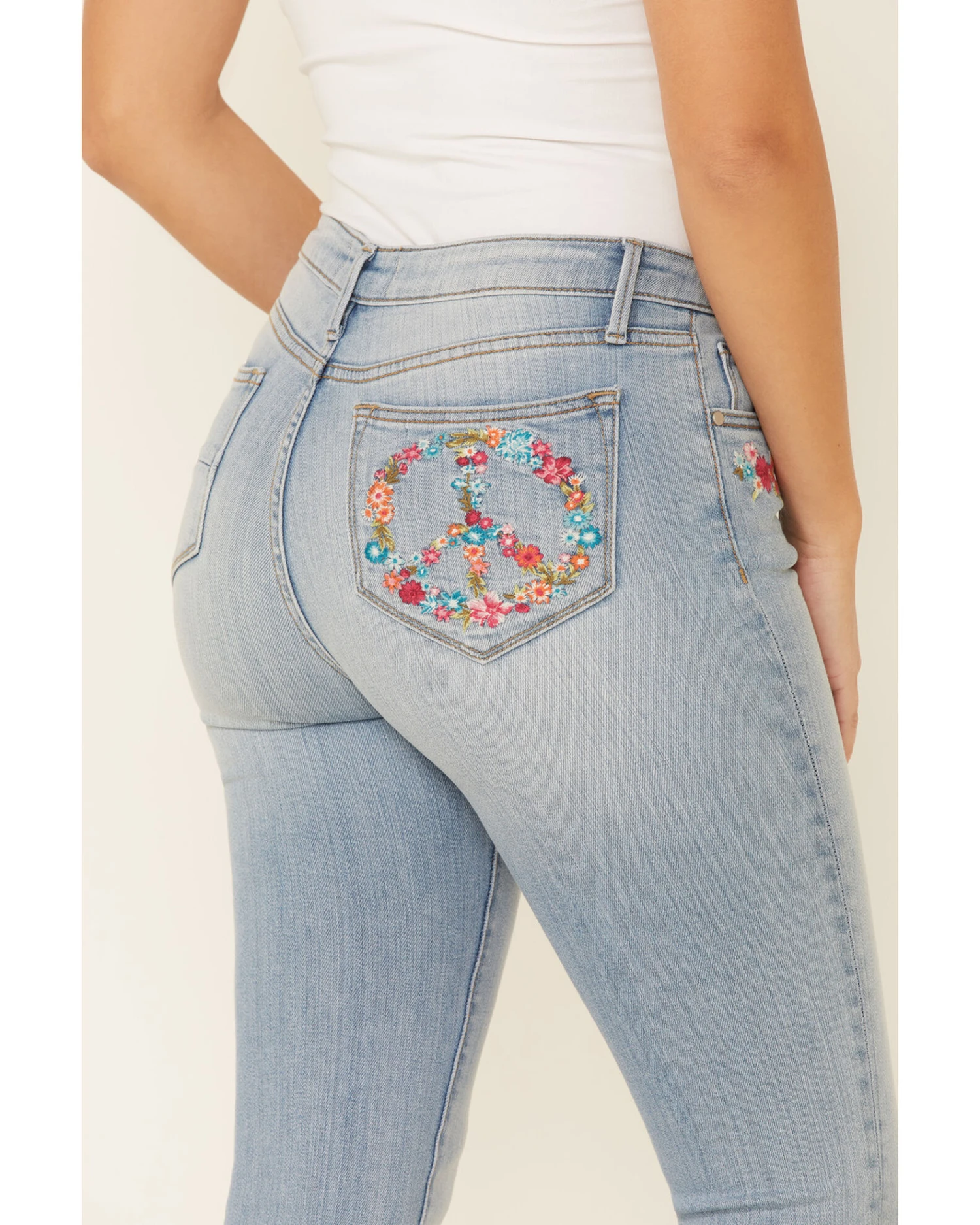 Driftwood Women's Flower Power Flare Leg Jeans - Image 3