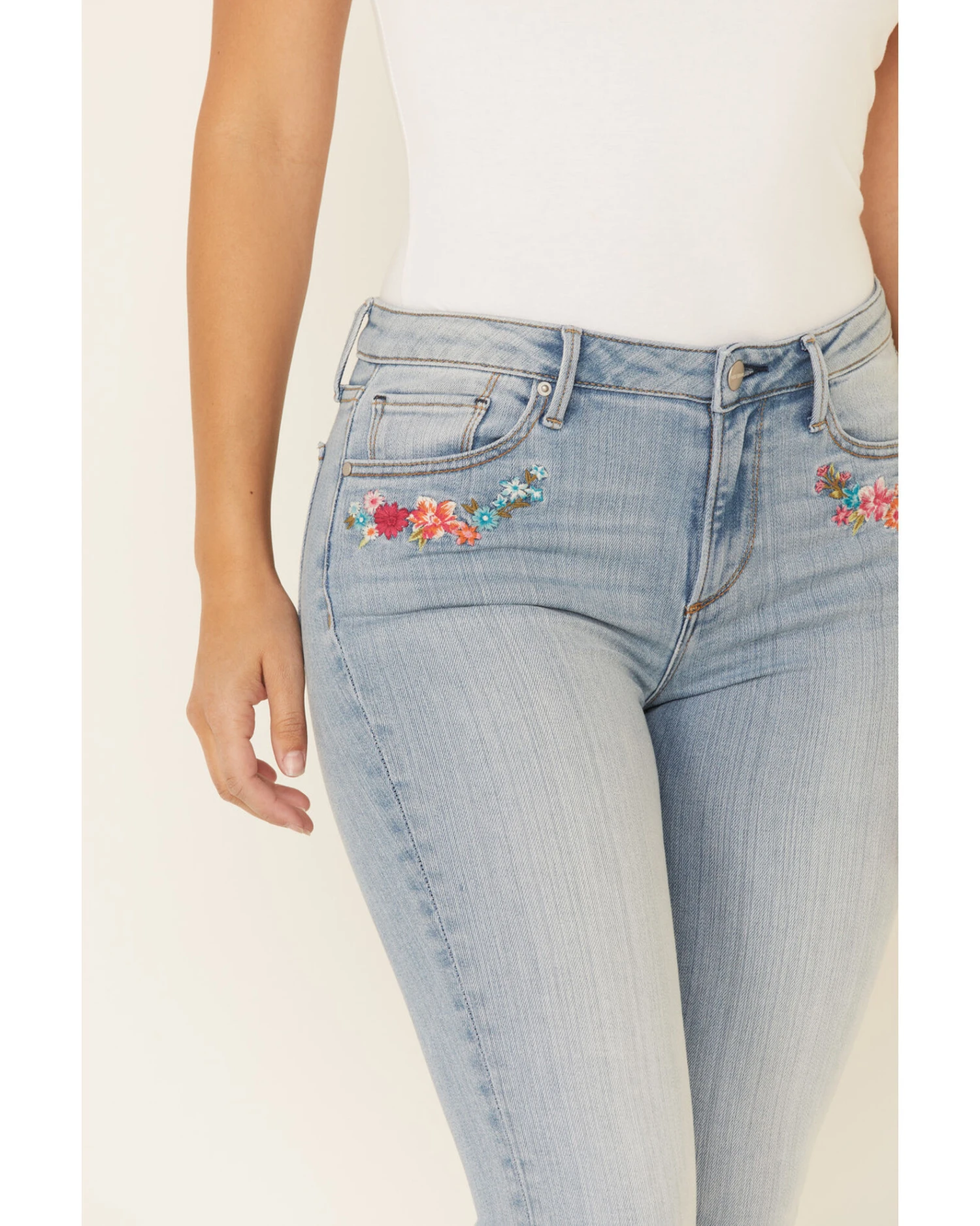 Driftwood Women's Flower Power Flare Leg Jeans - Image 4