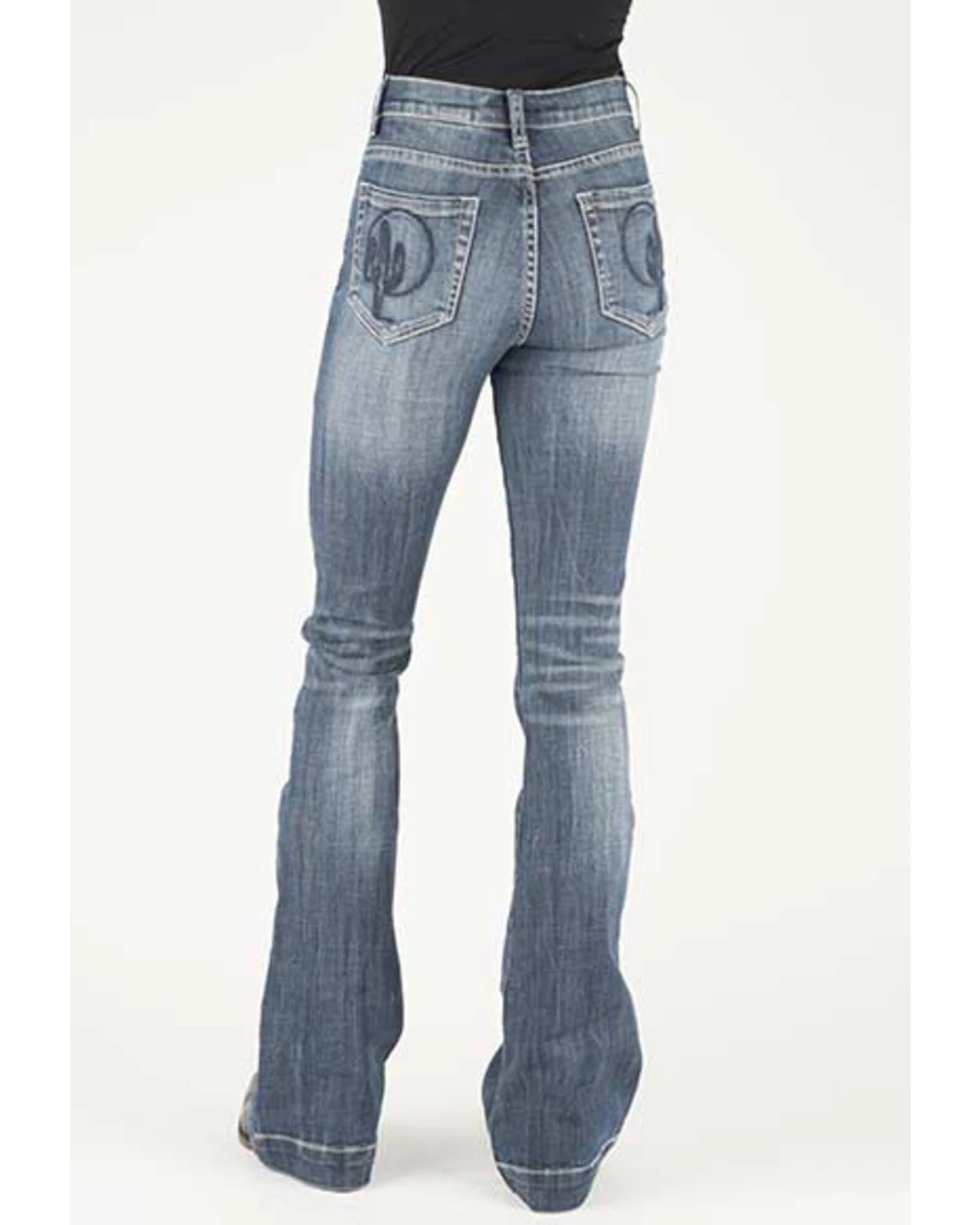 Stetson Women's Cactus Pocket Flare Jeans - Image 3