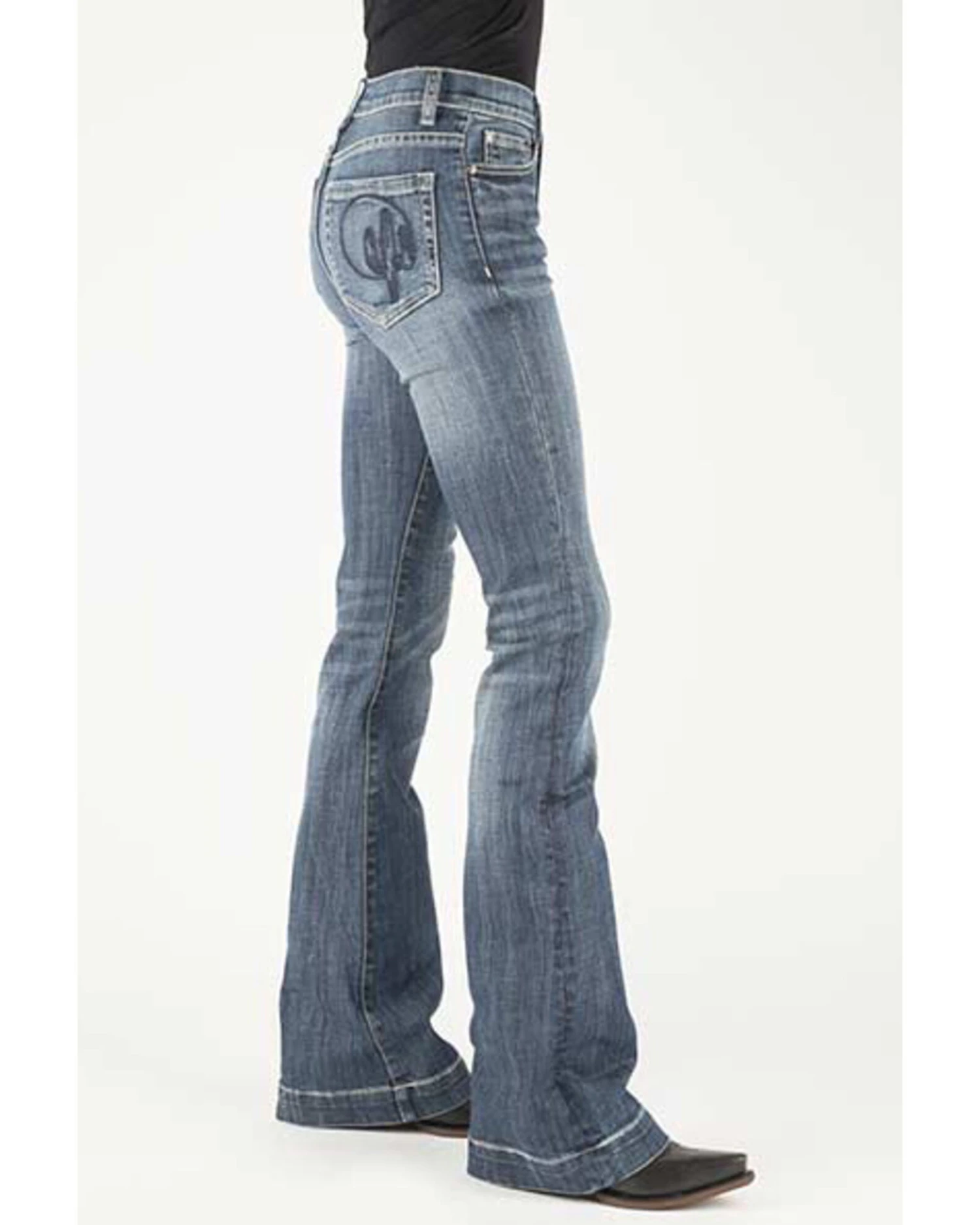 Stetson Women's Cactus Pocket Flare Jeans - Image 2