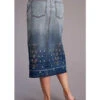Stetson Women's Embroidered Long Denim Skirt