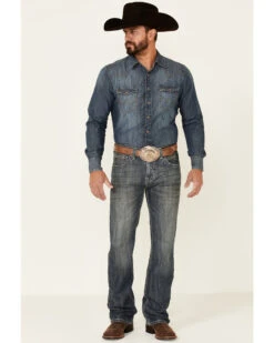 Rock & Roll Denim Men's Pistol Dark Vintage Wash Regular Straight Jeans