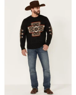 Pendleton Men's Shetland Wool Washable Crew Sweater - Heather Black