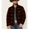 Pendleton Men's Buffalo Plaid Lone Fir Zip-Front Fleece Jacket