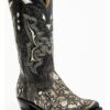 Corral Men's Exotic Python Skin Inlay Western Boots - Snip Toe