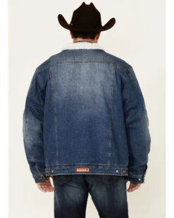 Cinch Men's Denim Sherpa Lined Snap-Front Trucker Jacket - Big