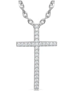 Montana Silversmiths Women's Dazzling In Faith Cross Necklace