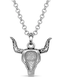 Montana Silversmiths Women's Sky Touched Steer Head Necklace
