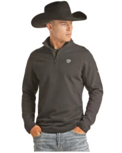 Rock & Roll Denim Men's FR Black 1/4 Zip Work Pullover