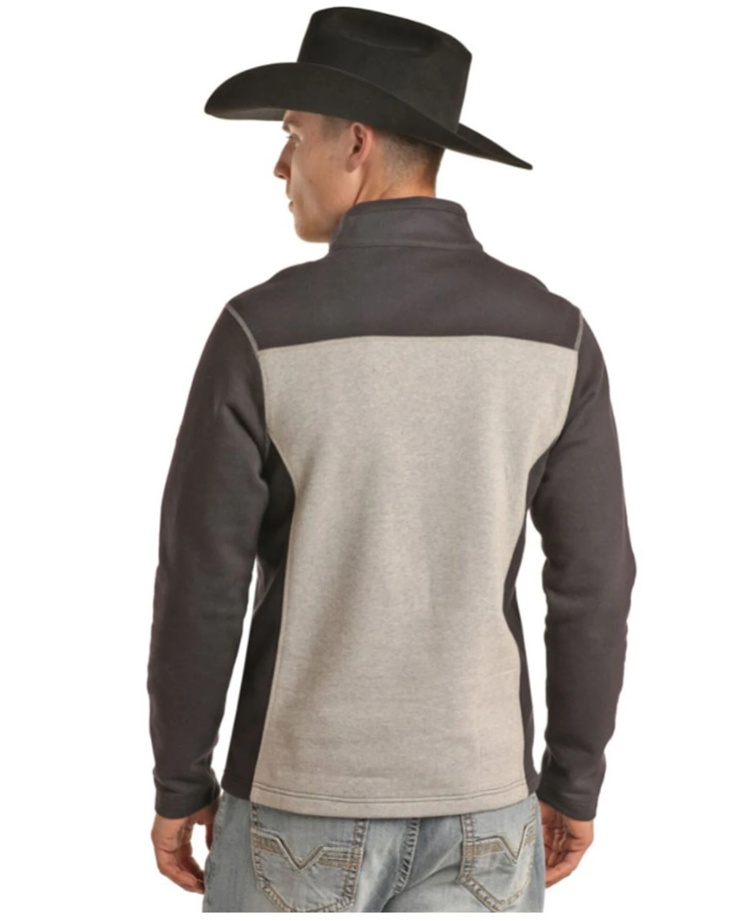 Rock & Roll Denim Men's FR Color Block 1/4 Zip Work Pullover