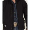 Cowboy Hardware Men's Barbwire Stitched Zip-Front Poly Shell Jacket