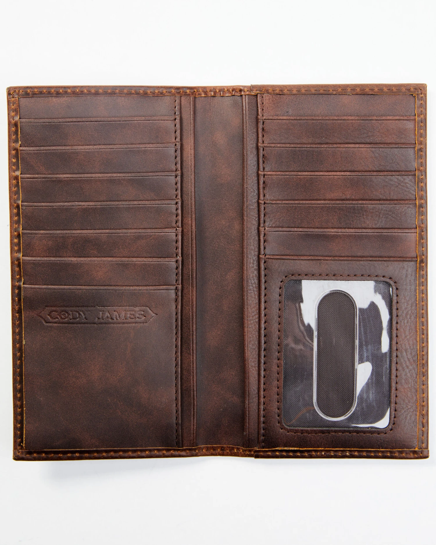 Cody James Men's Brown Rodeo Tooled Leather Wallet