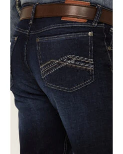 Wrangler 20X Men's Azure Vintage Dark Wash Stretch Slim Bootcut Jeans