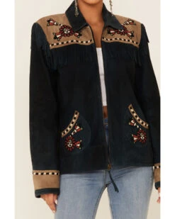 Double D Ranch Women's Sunitah Zip-Front Suede Jacket