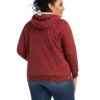 Ariat Women's R.E.A.L Arm Logo Sherpa-Lined Zip-Front Hoodie - Plus