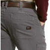 Ariat Men's Grey FR M5 Duralight Stretch Canvas Straight Work Pants - Big
