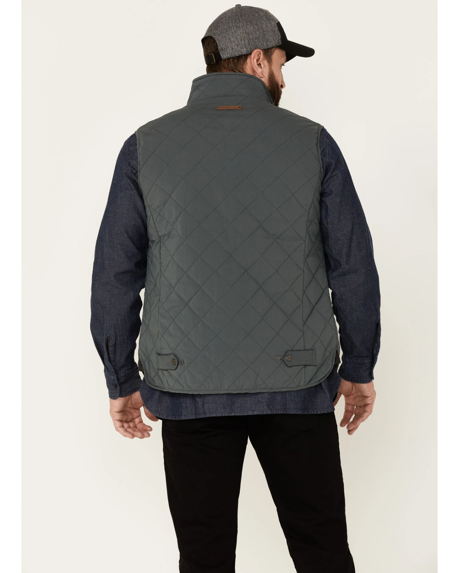 Dakota Grizzly Men's Slate Nolan Zip-Front Quilted Vest - Image 2