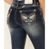 Grace In LA Women's Winged Cross Bootcut Jeans