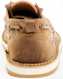 RANK 45 Women's Woven Stripe Casual Shoes - Moc Toe