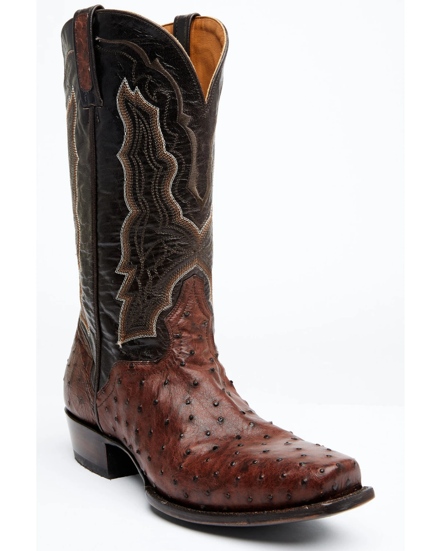 El Dorado Men's Exotic Full-Quill Ostrich Skin Western Boots - Square Toe - Image 3