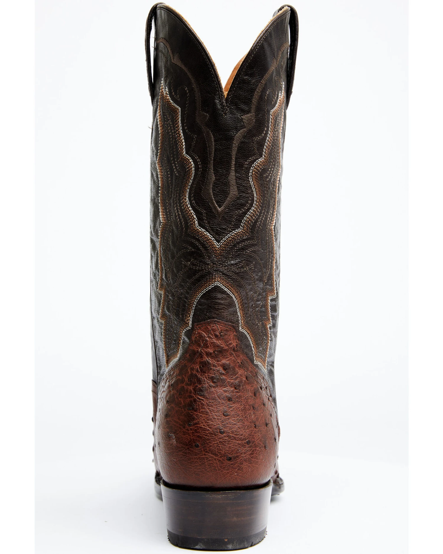 El Dorado Men's Exotic Full-Quill Ostrich Skin Western Boots - Square Toe - Image 2