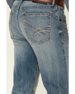 Rock 47 By Wrangler Men's Cochran Medium Wash Stretch Slim Straight Jeans