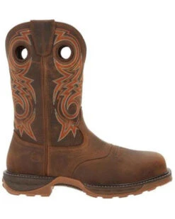 Durango Men's Saddle Waterproof Western Work Boots - Composite Toe