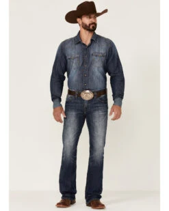 Rock & Roll Denim Men's Medium Wash Pistol Regular Bootcut Jeans