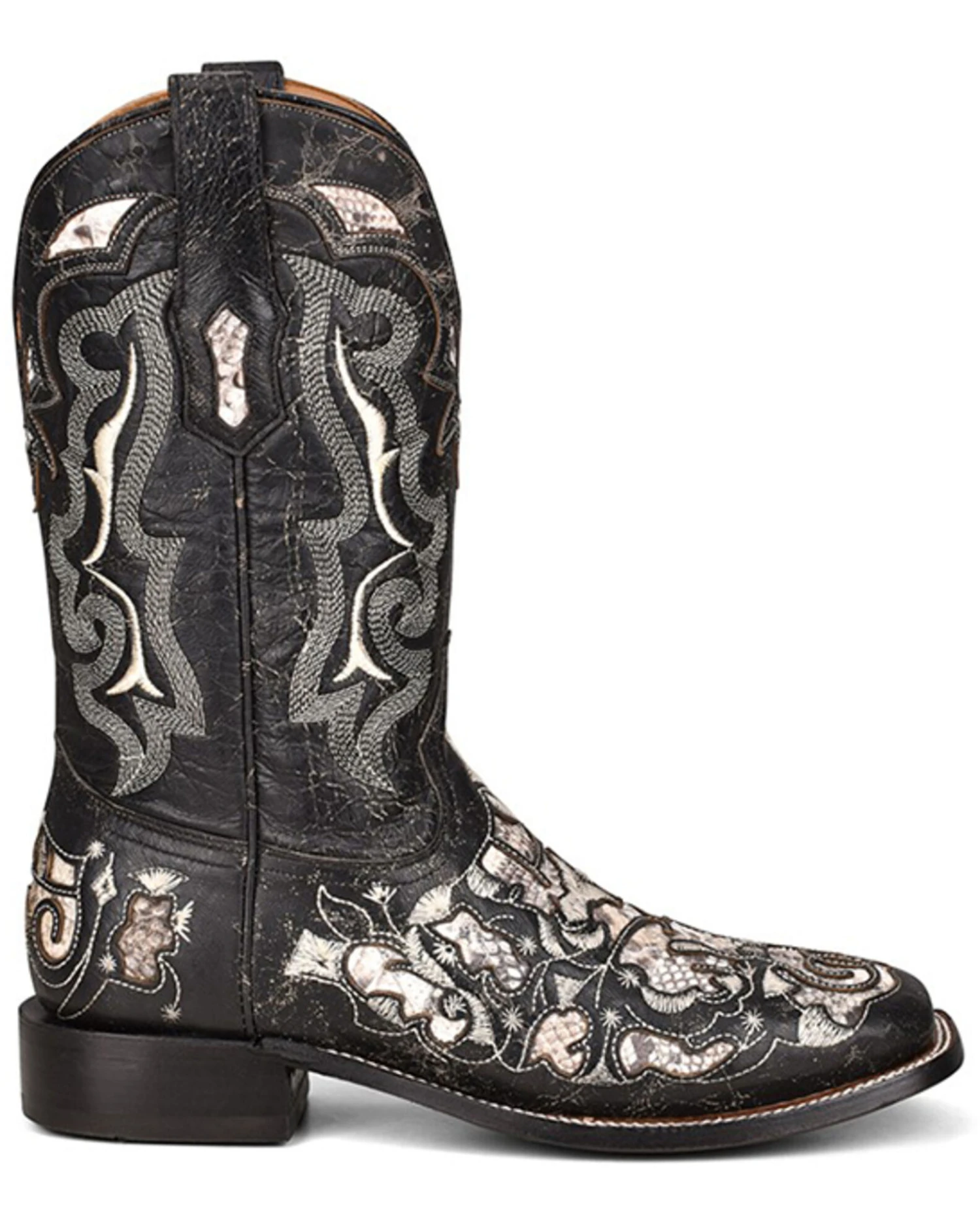 Corral Men's Exotic Python Skin Inlay Western Boots - Square Toe - Image 3