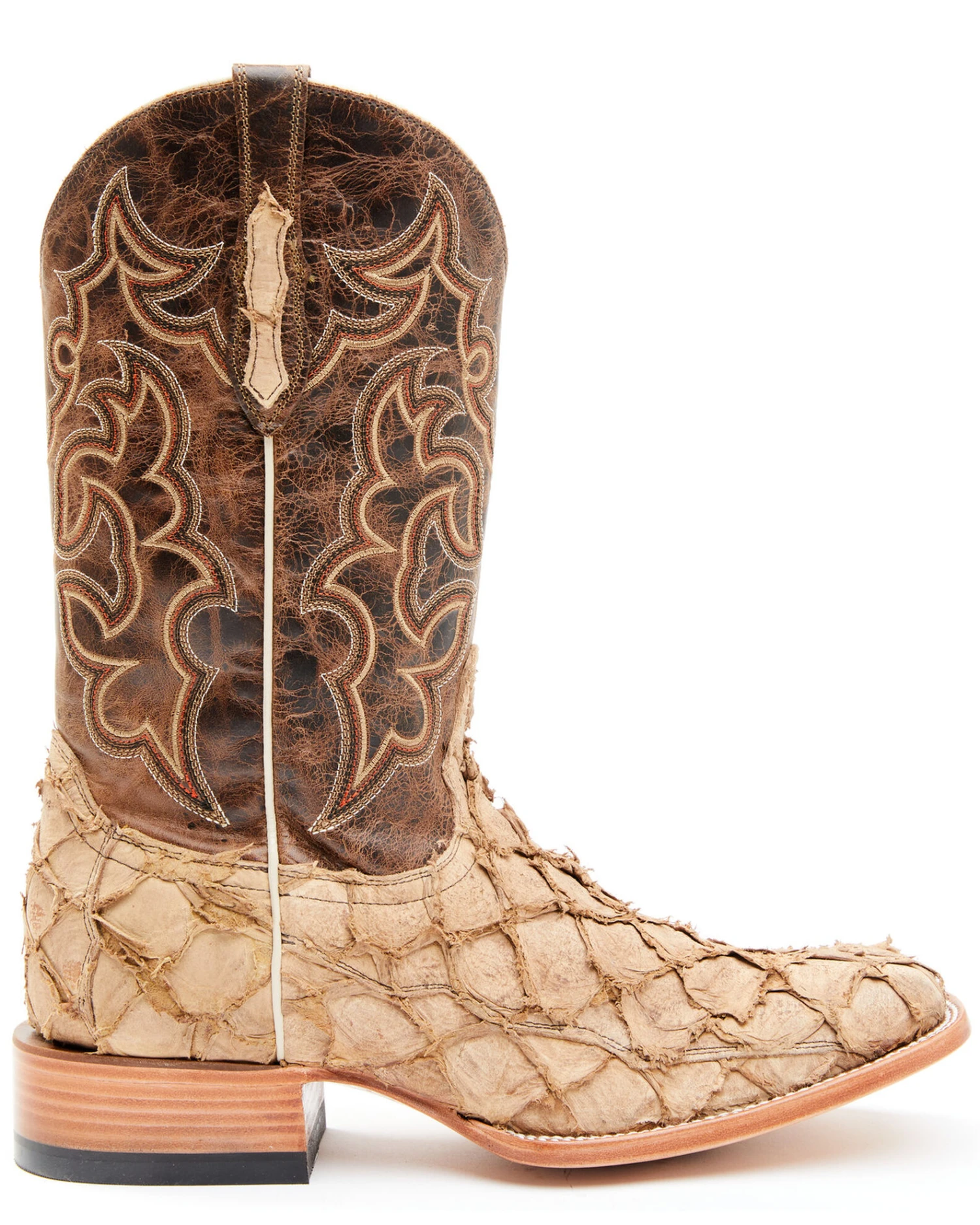 Cody James Men's Exotic Pirarucu Western Boots - Broad Square Toe - Image 5