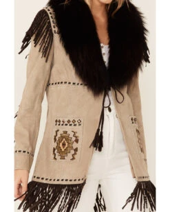 Double D Ranch Women's Thunderbird Dance Leather Jacket