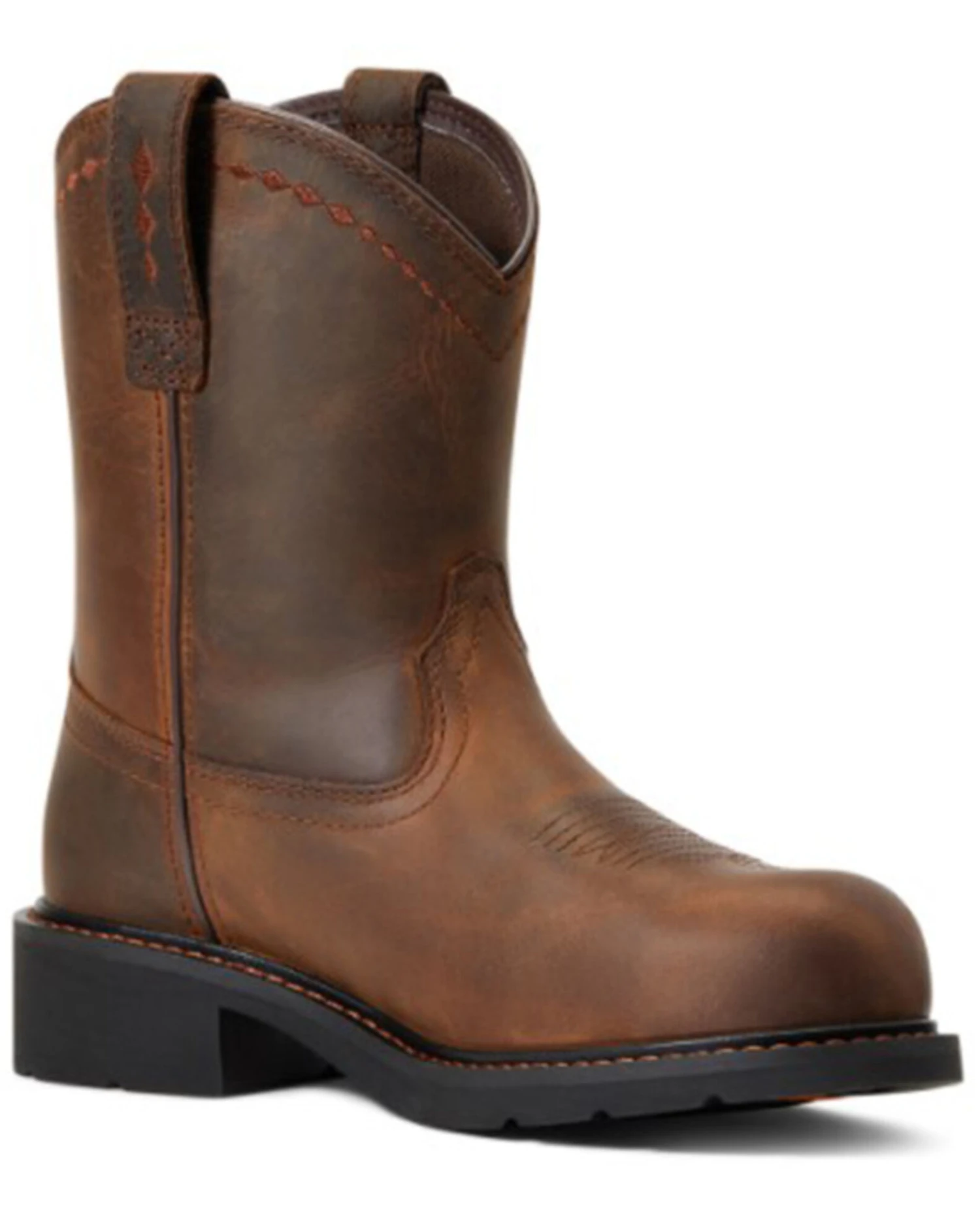 Ariat Women's Fatbaby Pull On Work Boots - Steel Toe - Image 3