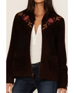 Idyllwind Women's Hillcrest Embroidered Suede Jacket