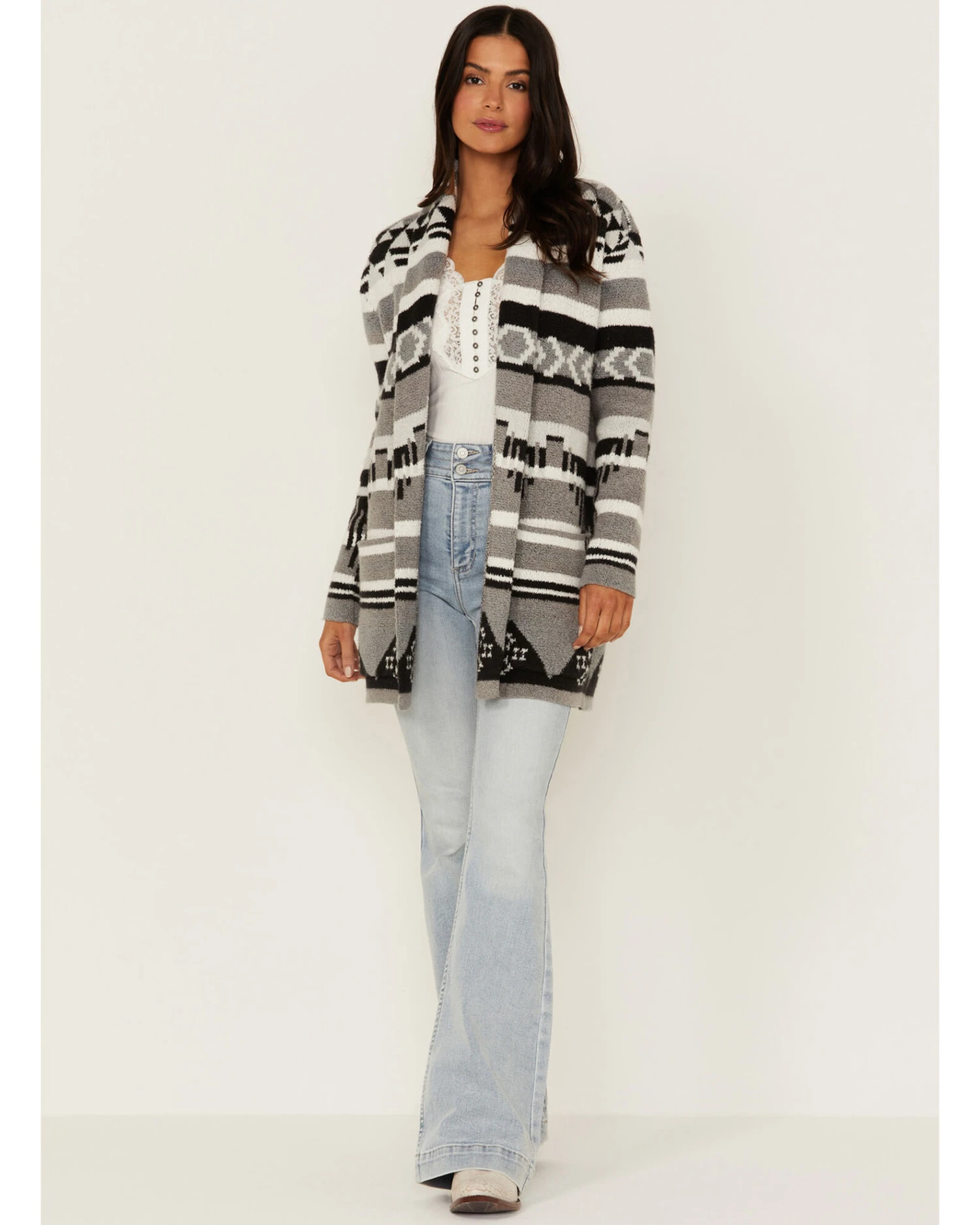 Idyllwind Women's Twin Pines Southwestern Knit Cardigan Tonal Sweater - Image 4