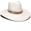 Nikki Beach Women's White Dove Western Panama Straw Hat