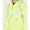 Carhartt Men's Hi-Vis Loose Fit Thermal Full-Zip Hooded Work Jacket