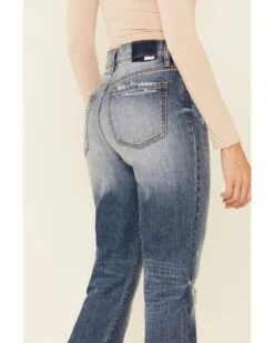 Daze Women's Medium Wash Slim Straight Leg Ankle Jeans