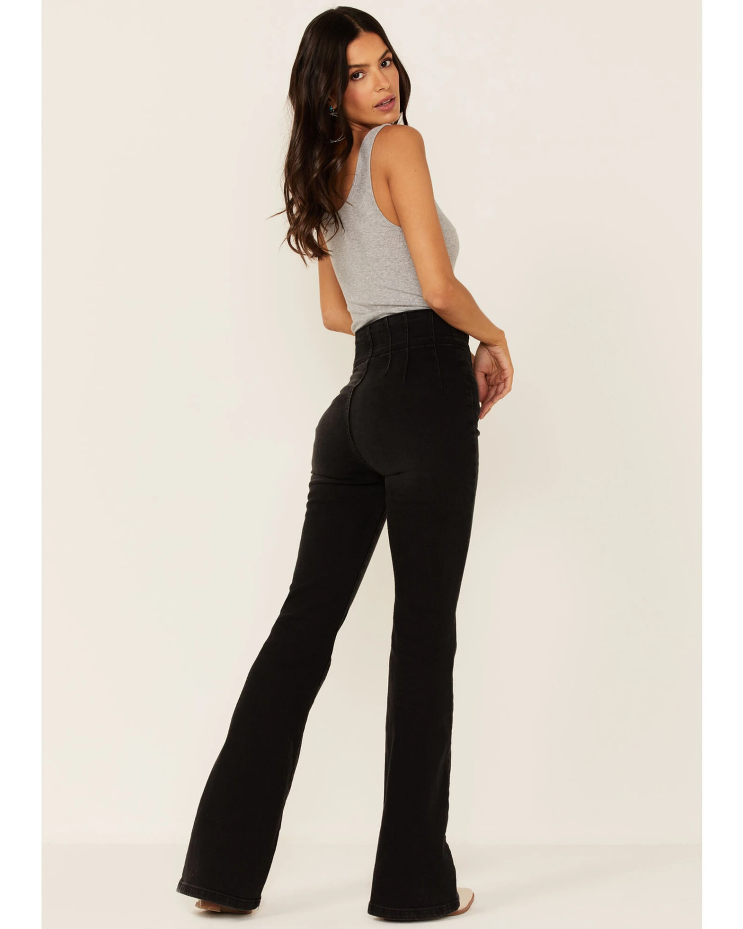 Free People Women's Jayde High Rise Flare Jeans - Image 2