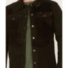 Wrangler Men's Brown Suede Snap-Front Western Shirt Jacket