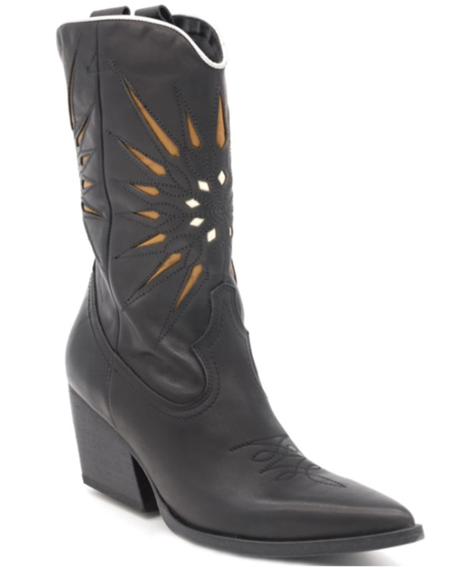 Golo Women's Contrasting Sun Western Boots - Pointed Toe - Image 3