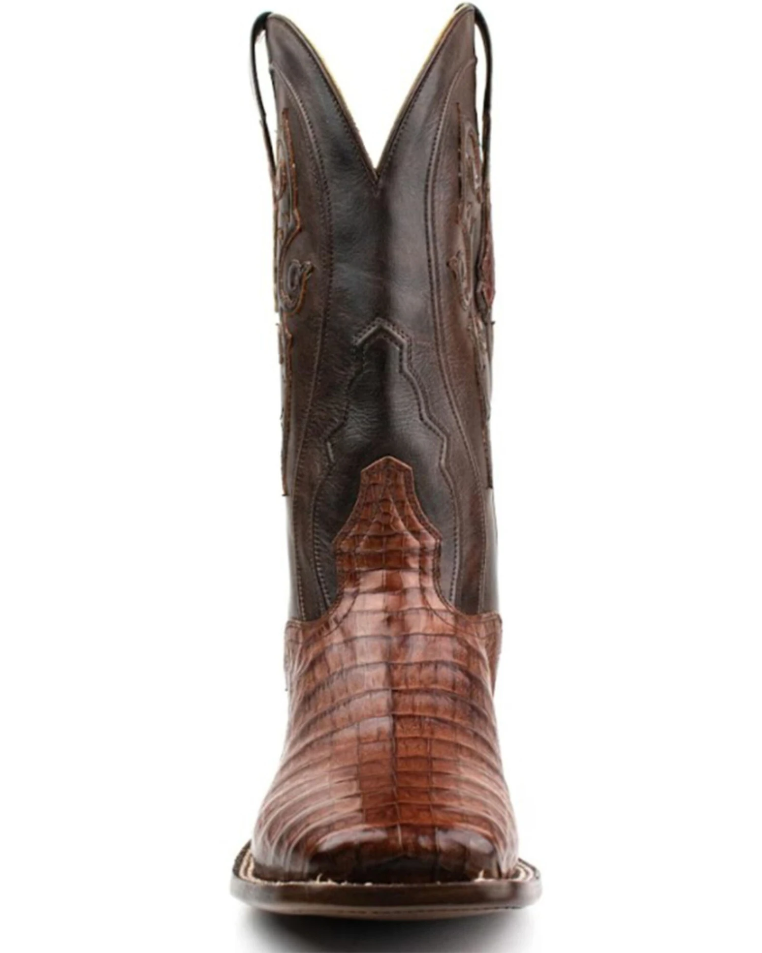 El Dorado Men's Waxy Cowboy Caiman Belly Exotic Western Boots - Broad Square Toe - Image 7