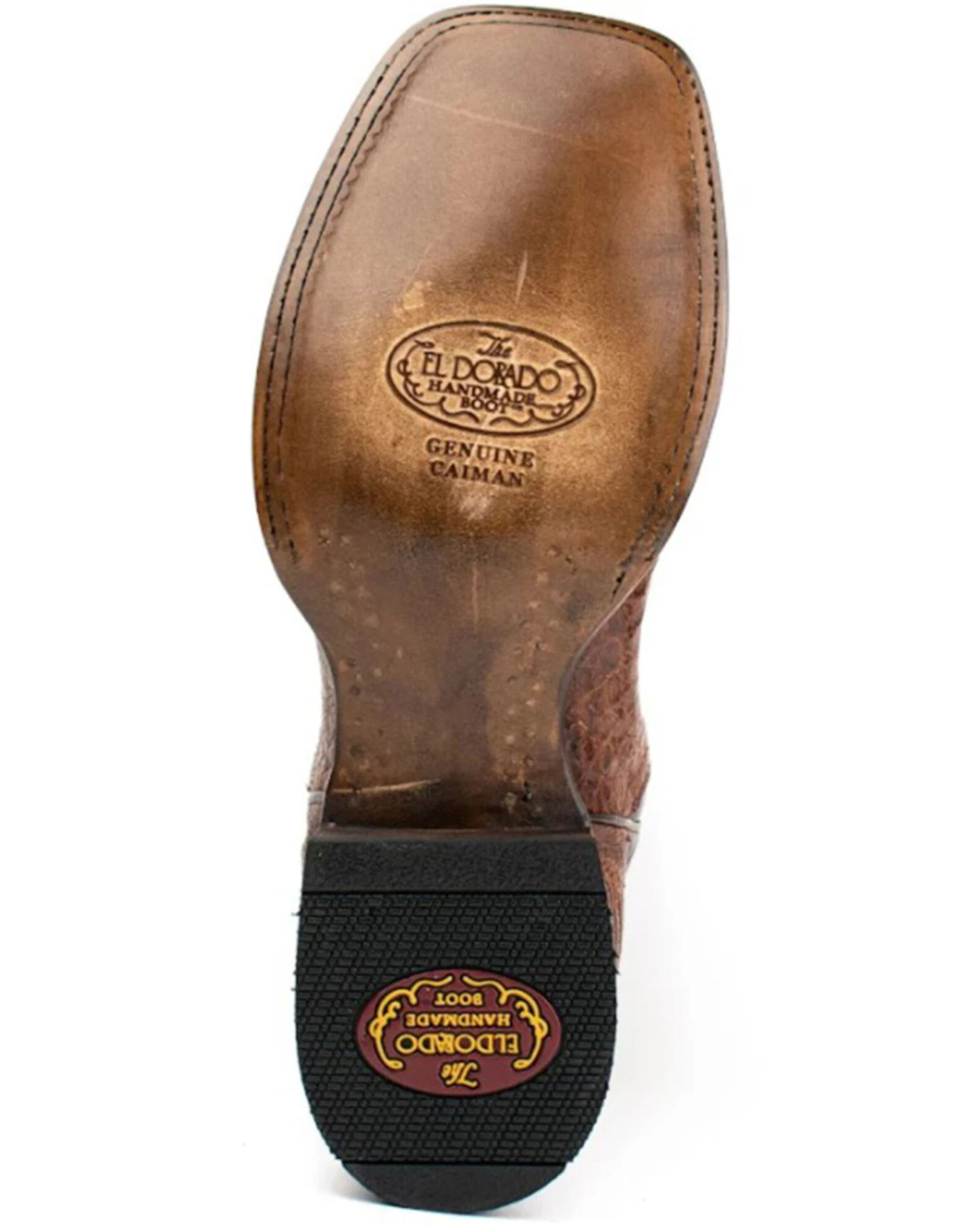 El Dorado Men's Waxy Cowboy Caiman Belly Exotic Western Boots - Broad Square Toe - Image 6