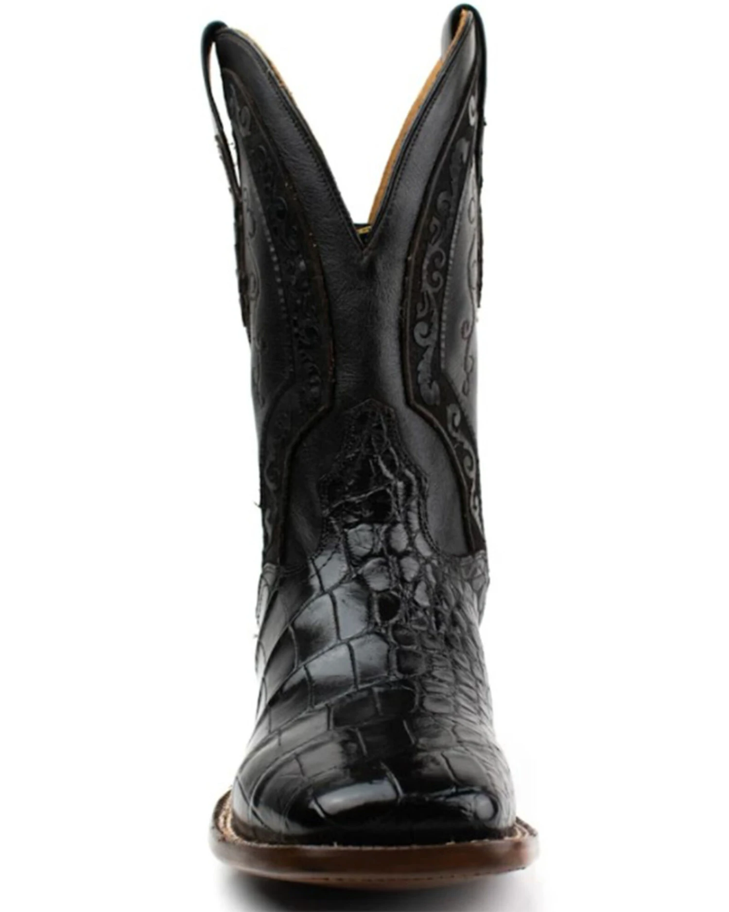 El Dorado Men's American Alligator Exotic Western Boots - Broad Square Toe - Image 3