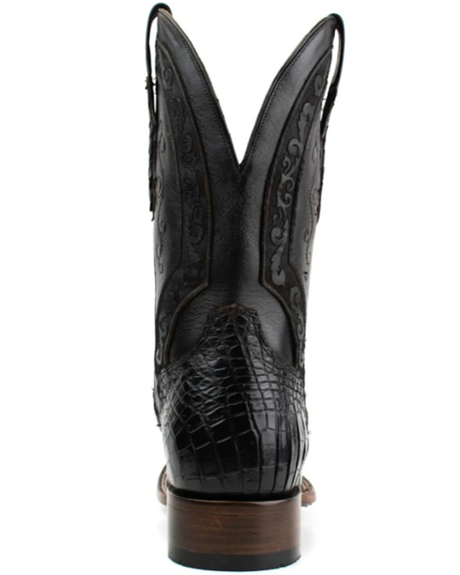 El Dorado Men's American Alligator Exotic Western Boots - Broad Square Toe - Image 4