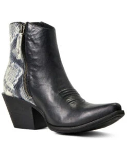 Ariat Women's Carmeltia Snake Print Western Fashion Booties - Snip Toe